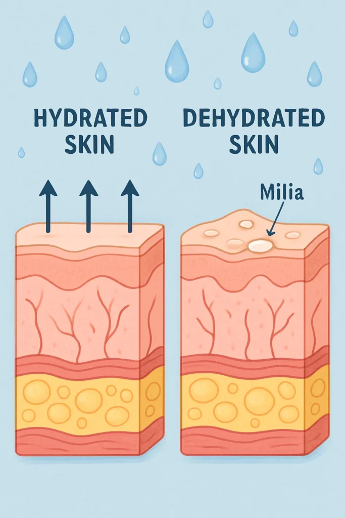 The importance of hydration and milia production Rhyl