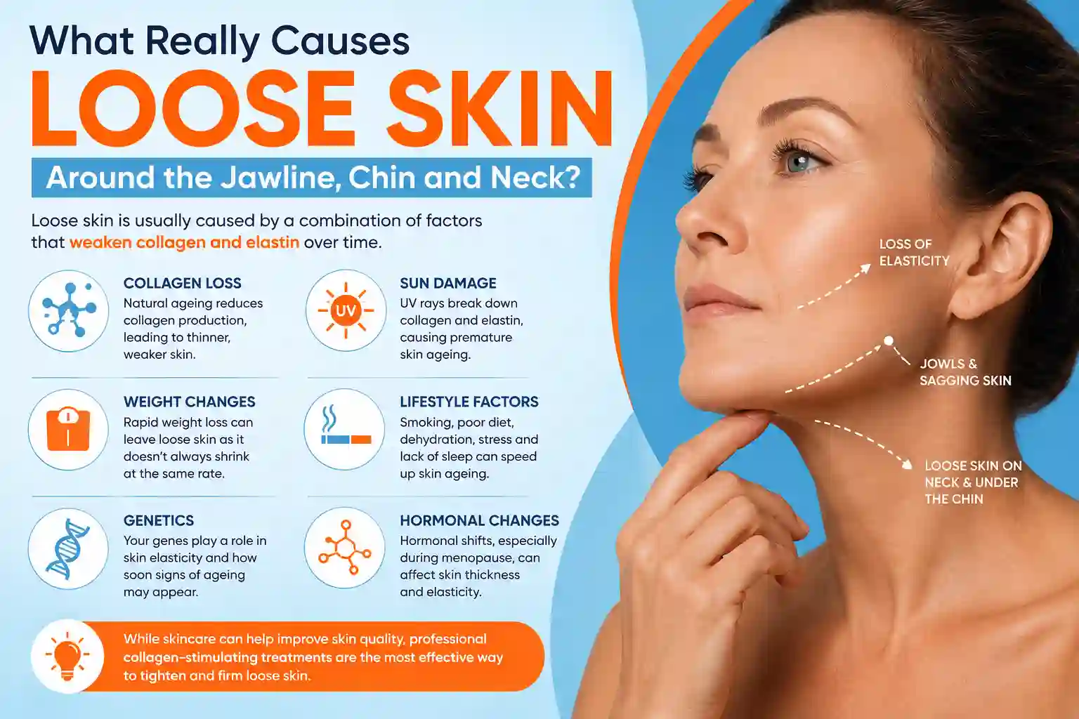 What Really Causes Loose Skin Around the Jawline, Chin and Neck Rhyl?